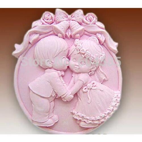 Wedding Kiss 50197 Craft Art Silicone Soap mold Craft Molds DIY Handmade soap molds