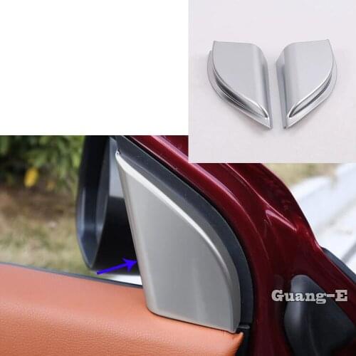 High Quality ABS Chrome Stick A Column Audio Speak Window Windshield Triangle Trim 2pcs For Honda HRV HR-V Vezel 2019 2020 2021