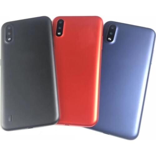 For Samsung Galaxy A01 A015F A015G A015M Housing Battery Cover Rear Panel Chassis Back Cover Door With Camera Lens Buttons