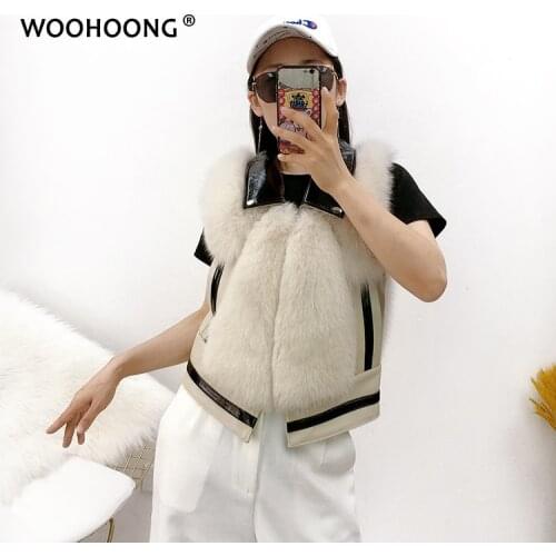 Winter New Natural Fox Fur Coat Short Section Real Fox Fur Vest Women Short Fashion Luxury Female Leather Jacket Lapel OL