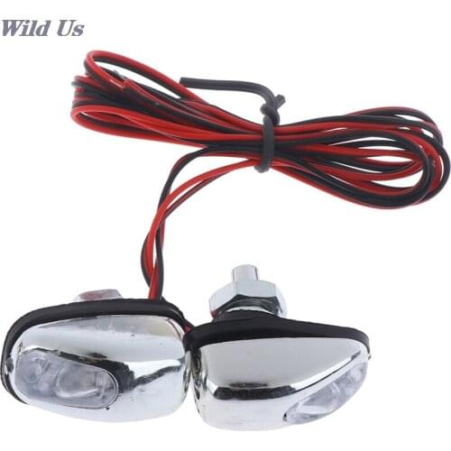 2Pcs LED Light Lamp Car Accessories Windshield Washer Wiper Jet Water Spray Nozzle Spout Wiper Washer Car Light