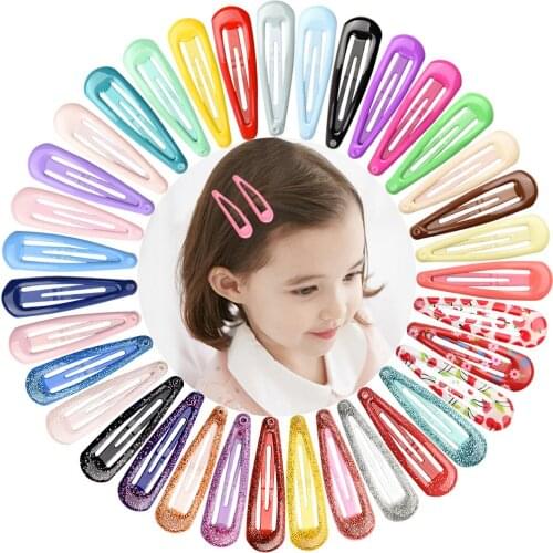 20Pcs/Set 2 Inch Snap Hair Clips No Slip Metal Hair Clip Barrettes for Baby Girls Toddlers Kids Women Accessories 012