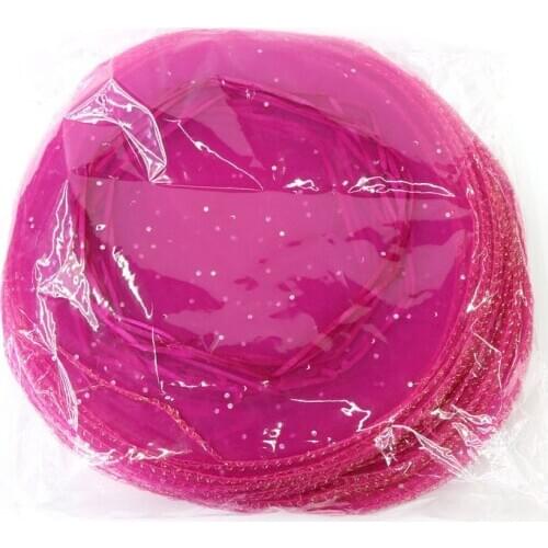 35cm 2000pcs Rose Red Candy Bags For Wedding Round Christmas Organza Bags Gift Packaging Bags Women Drawstring Package Display