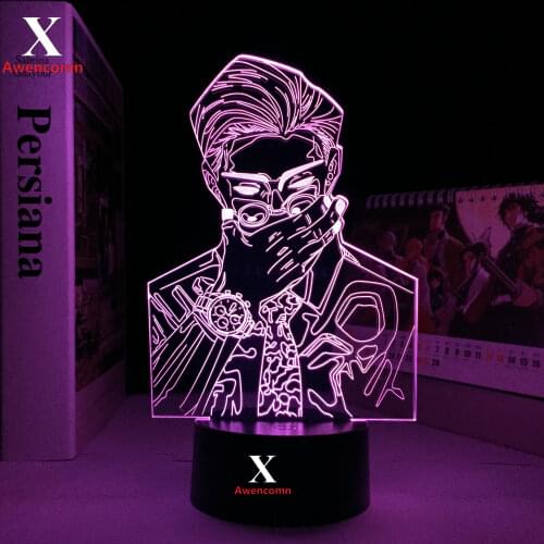 Anime Jujutsu Kaisen Kento Nanami 3D LED Lamp Figure for Bedroom Decor Nightlight Birthday Gift Room Led 3D Lamp