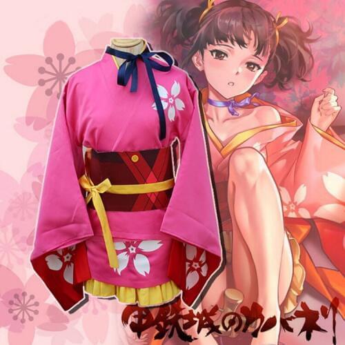 Anime Kabaneri of the Iron Fortress Cosplay Mumei Kimono Costumes Koutetsujou no Kabaneri Halloween Christmas Wear