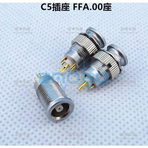 C5 FFA.00 Gold-plated Seat Thickness Gauge Flaw Detector Socket Overruns Ultrasonic Transducer Connector Female Head