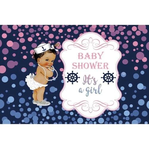 Baby Princess with Mauve and Blue Backdrop Photography Background Holiday Celebration Photo Booth Studio Decor