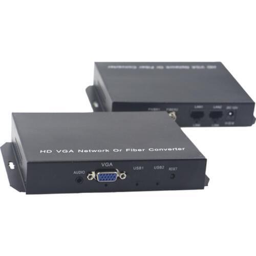 Jyttek 1080P VGA converters with Audio Etherner -VGA signal over fiber optic Tx / Rx