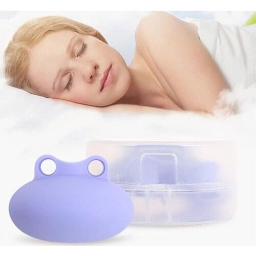 Mini Portable Silicone Night Men/Women Nose Clip Silicone Snore Stopper Frog Shape Anti Snoring Device