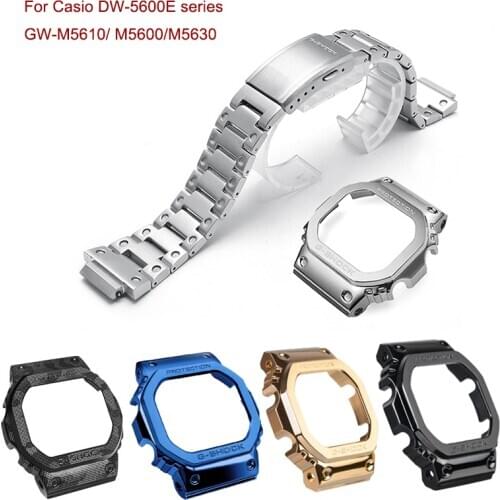 4rd Generation DW5600 Metal Watch Strap GW-M5610 Watchband Bezel for Casio G-Shock GW-S5600 Mens Watches Replacement Accessorie