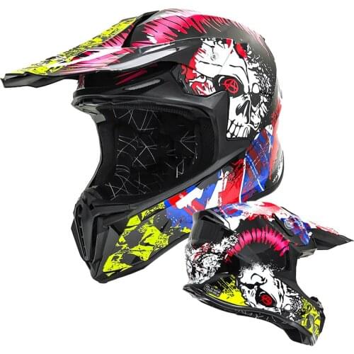 Motorcycle Electric Bike Helmet Mountain Race Cross Country Helmet Cool Running Helmet Kart Safety Helmet Free Three-piece Set
