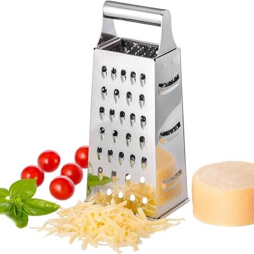 1PCS Stainless Steel Box Grater Multipurpose 4 Sided Graters for Kitchen Vegetables Fruits Cheeses Slicer Kitchen Accessories