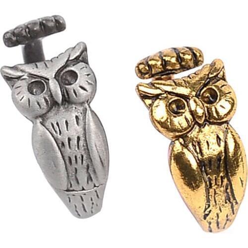 New Fashion Jewelry Cute Small Owl Ring Silver Gold Color Girls Female Lovely Animal Ring for Women Man Adjustable Ring