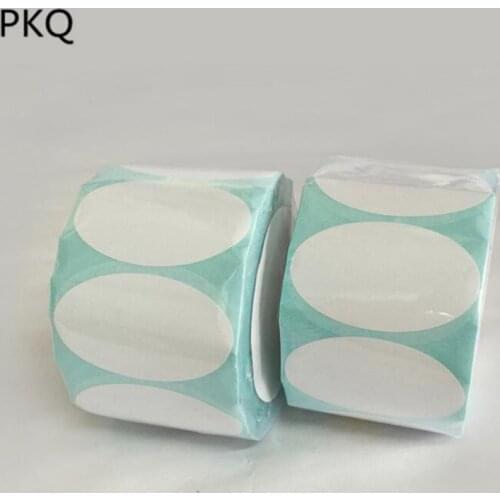 White Oval Thermal Label Sticker whiteoll Adhesive Thermal Sticker Paper Supermarket Price Blank Label