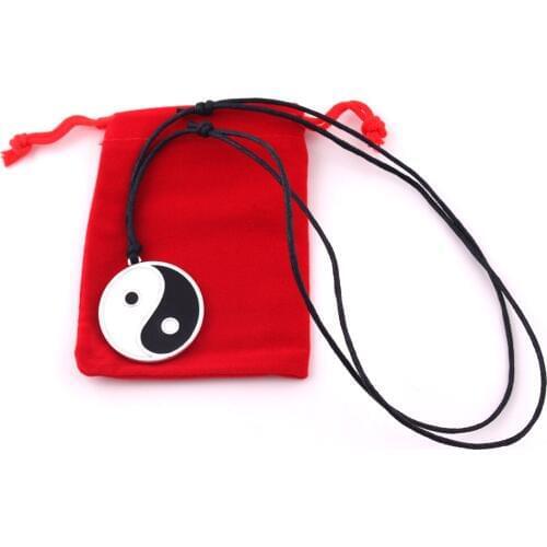 Tai chi PENTACLE necklace punk long chain Yin Yang Symbol Pendant Necklace for women men jewelry