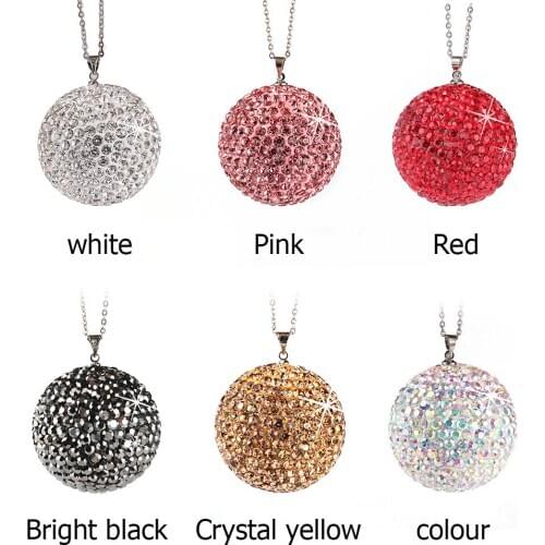 Car Pendants Rhinestone Ball Hanging Ornaments Full Drilling Originality Fashion Cool Auto Rearview Mirror Decoration