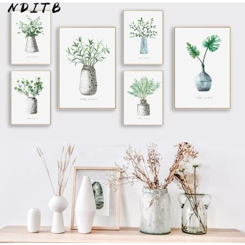 Plant Leaves Canvas Poster Abstract Wall Art Print Minimalist Painting Nordic Style Decoration Picture Modern Living Room Decor