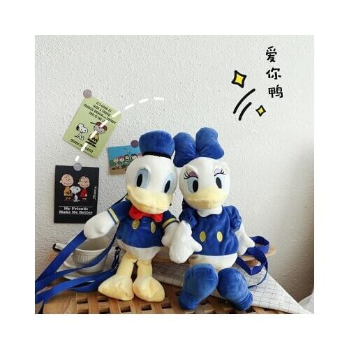 Disney Donald Duck backpack mickey mouse plush backpack doll Plush shoulder messenger handbag cartoon childrens coin purse