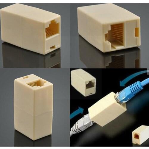 Network Ethernet Lan Cable Joiner Bilateral 8 Pins Computer Coupler Adapters Connection Connector RJ45 C0P7 Netwoerk A4E2