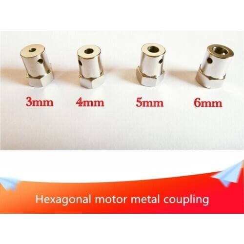 Motor Hexagonal Coupling Brass Metal Hex Connector DIY Robot Accessories Shaft 3mm 4mm 5mm 6mm 7mm Yellow Copper Screw Wheel