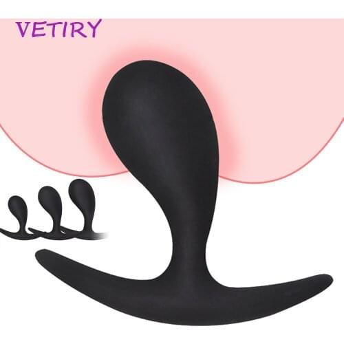 Silicone Anal Plug Wearable Anal Beads Unisex Sex Stopper Anal Trainer G-spot 3 Different Size Sex Toys for Woman Men Butt Plug