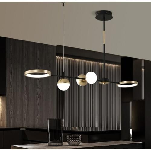 Modern art deco pendant light for Dining Room Decor nordic glass lamp Indoor Hanging Lighting Home Gold living room pendant ligh