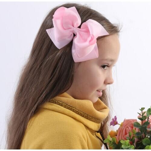 6 Inches Big Bow Girls Hairpin Hair Accessories for Baby Girls Hair Clips