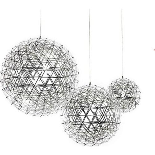 Gold/chrome stainless Steel Firework ball pendant light modern Ball hanging lighting for lobby/hotel/living room