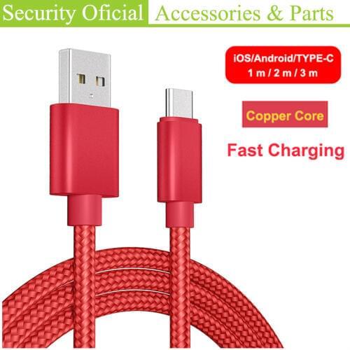 1m 2m 3m USB Type-C Data Cable Fast Charging Transfer Data For Huawei P10/P20/P30 Xiaomi Honor Mobile Phone Nylon Digital Cables