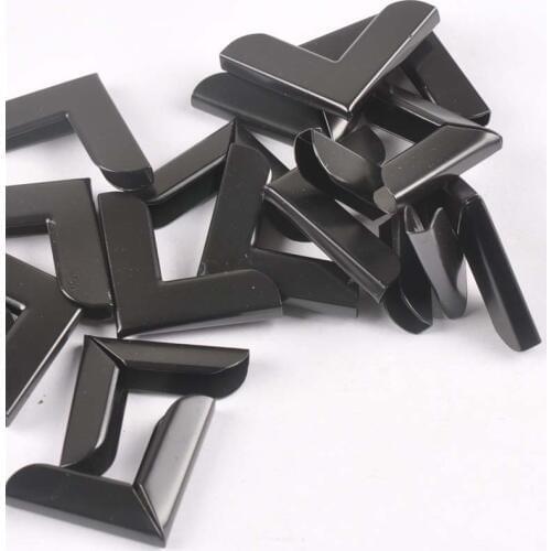 20Pcs Black Tone Book Corners For Albums Menus Corner Protector Diy Metal Crafts Folders Scrapbooking Decor 28x28x3.5mm c2088