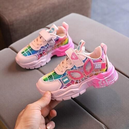 2021 summer Disney childrens cartoon spiderman boys girls fashion soft sole casual shoes sports shoes student running shoes