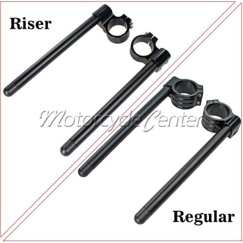 37mm Clip Ons Riser Regular Clip-on Fork Tube Racing CNC Handlebars For Kawasaki Ninja 250R EX500 EX 500 Black