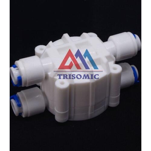 1/4" Hose quick connection Auto Shut Off 4 Way Valve Quick Fitting Connection Aquarium RO Water Filter Reverse Osmosis System