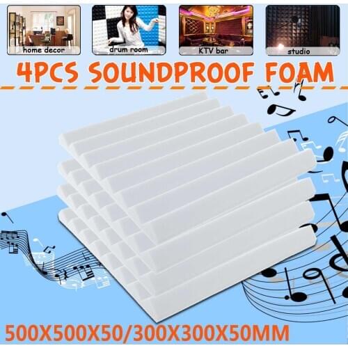 4pcs 300x300x50mm Studio Acoustic Foam High Density Soundproof Foam 5 Colors Sound Absorption Treatment Panel