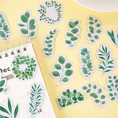 45pcs Green Morning mini paper diary sticker Scrapbooking Decoration label DIY Diary Scrapbooking Stickers Office School Supply