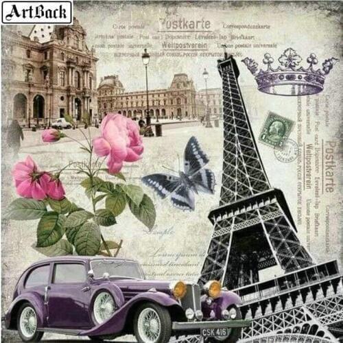 5d full square round diamond painting landscape stamp 12 style sticker 40x40cm diamond mosaic embroidery crafts