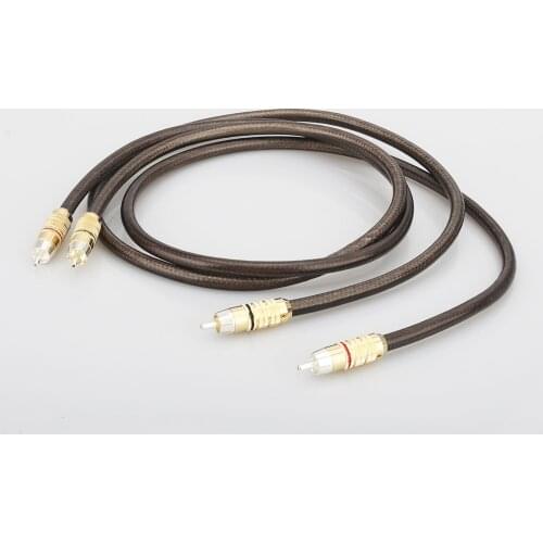 A56 Audiocrast Silver Plated RCA analogue Interconnects RCA to RCA Audio Cable HIFI