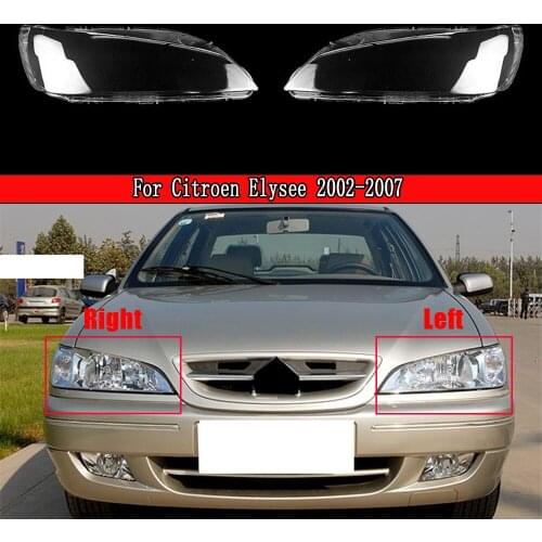 Car Clear Headlight Lens Cover Replacement Headlamp head light lamp Shell Cover For Citroen Elysee 2002-2007
