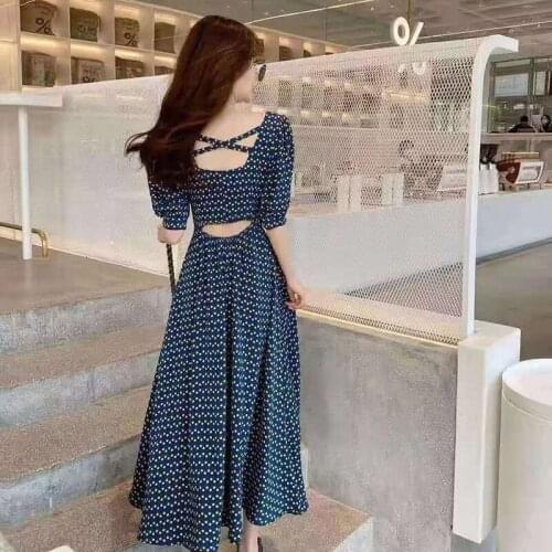 Bella Philosophy 2021 Summer New Backless Midi Dress Vintage Print Floral Female Boho Dress Casual Holiday Lady Beach Vestidos