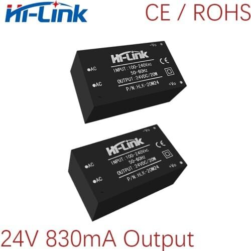 Free Ship 2pcs/lot Hi Link 85-264V to 20W 24V 830mA AC to DC switch power supply Isolated module