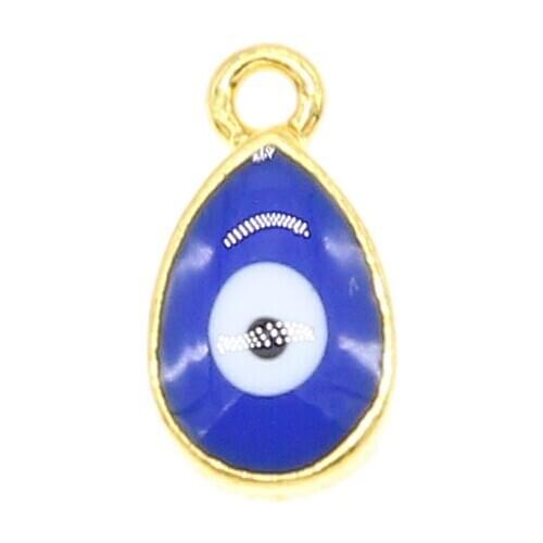10pcs/lot Evil Eye Beads Charms Bracelet & Bangle Jewelry Accessories Colorful Water Drop Pendant For Necklace wholesale