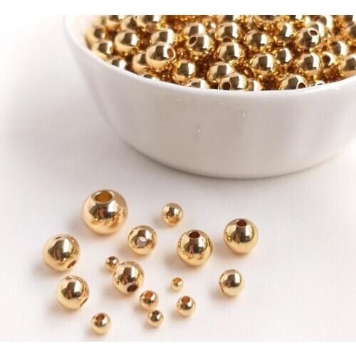 100pcs 3-10mm Silver Color Stainless Steel Spacer Beads Loose Ball with Big Hole 1.2-5mm for Charm Bracelets Jewelry Making DIY