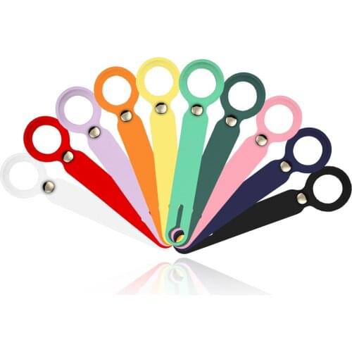 For Apple Airtags case Liquid Silicone Protective Sleeve For Apple Locator Tracker Anti-lost Keychain Protective Covers