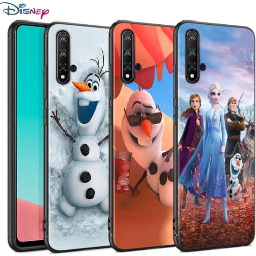 Black Soft Cover Olaf Snowman Frozen For Huawei Nova 8 7 6 SE 5T 7i 5i 5Z 5 4 4E 3 3i 3E 2i Pro Phone Case