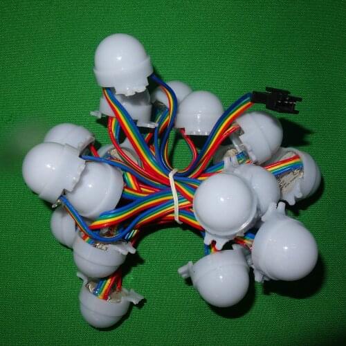 30mm diameter;IP68;12V;WS2801;addressable led smart module;0.72W;RGB full color;milky cover