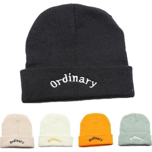Men Women Knitted Hat Embroidery Ordinary Beanie Skullcap Cap Brimless Retro Unisex HipHop Elastic Warm Winter Ski Beanie Hat