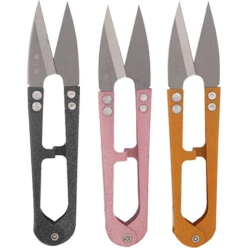Household yarn scissors U-shaped small scissors Mini Hand scissors office cross stitch tailor scissors