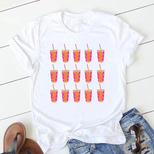 Charli Damelio Coffee Print Tshirt Summer Clothes For Women Graphic T Shirt Funny Streetwear T-Shirt Tops Women 2021