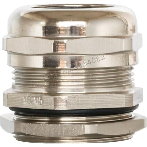 IP68 Waterproof Cable Gland Nickel Brass Metal Cable Connector Wire Glands PG7 PG9 PG11 PG13.5 PG16 PG21 M12-M22
