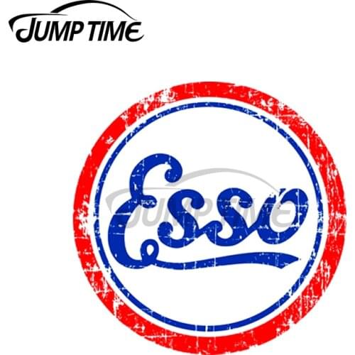 JumpTime 13 x 13cm For Esso Vintage Scratch Car Door Stickers Car Accessories Decal Waterproof Vinyl Material Occlusion Scratch